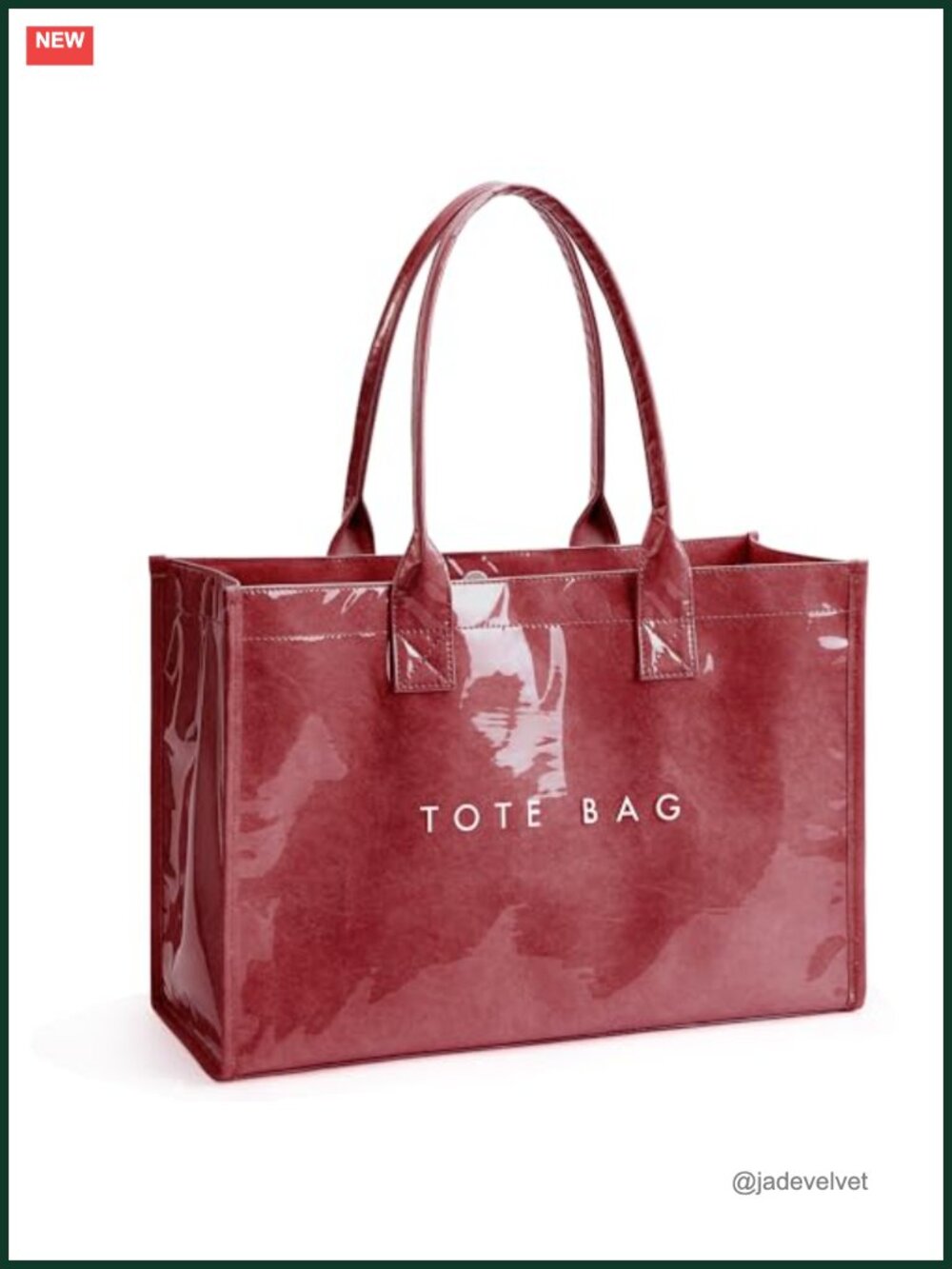 PVC Kraft Paper Tote Bag Women's Large Capacity Handbag with Top Handle